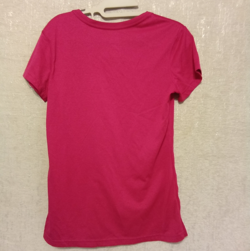 Women's Nike Dri Fit V Neck Shirt Pink S - Picture 3 of 6
